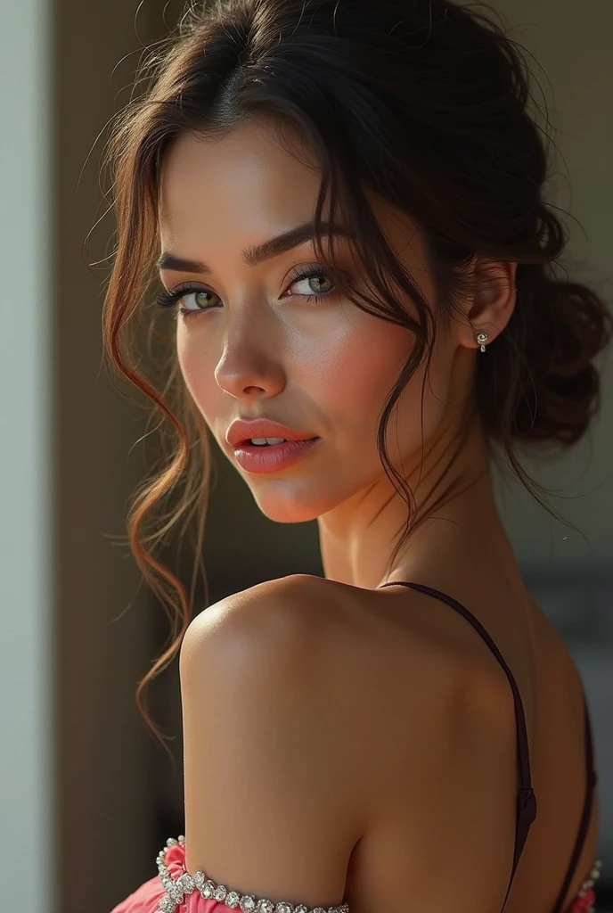 il y a une femme debout dans la rue avec une robe blanche, Portrait de Sophie Mudd, Olivia Culpo, magnifique visage attrayant, belle jeune femme, extremely beautiful face, yeux marron, Belle jeune femme, Alexandre Waliszewska, visage parfait ), photo d'une belle femme, visage magnifique, femme magnifique, femme splendide, Visage sexy, portrait d'a beautiful model, Lentille de fisheye, pink eyes, lentille violette, yeux clair