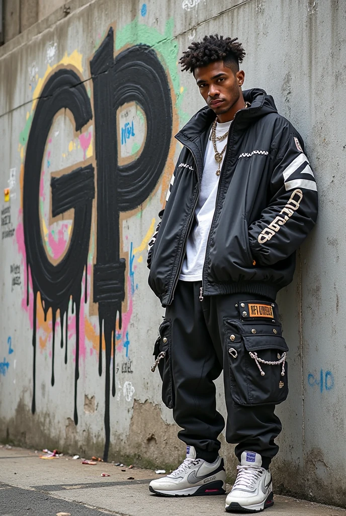 Create an image of a baby cat styled as a hip-hop rapper with a street gang appearance. The cat should have a confident and cool demeanor. Dress the cat in loose-fitting pants that sag slightly, and work boots. Add a skull necklace around its neck and an earring in one ear. The overall look should be edgy and urban, blending the cute features of a baby cat with the tough, stylish elements of a street rapper. The background should be a gritty urban setting, such as a graffiti-covered alleyway or a city street at night, to enhance the street gang vibe. The colors should be bold and vibrant, reflecting the dynamic and energetic nature of hip-hop culture.