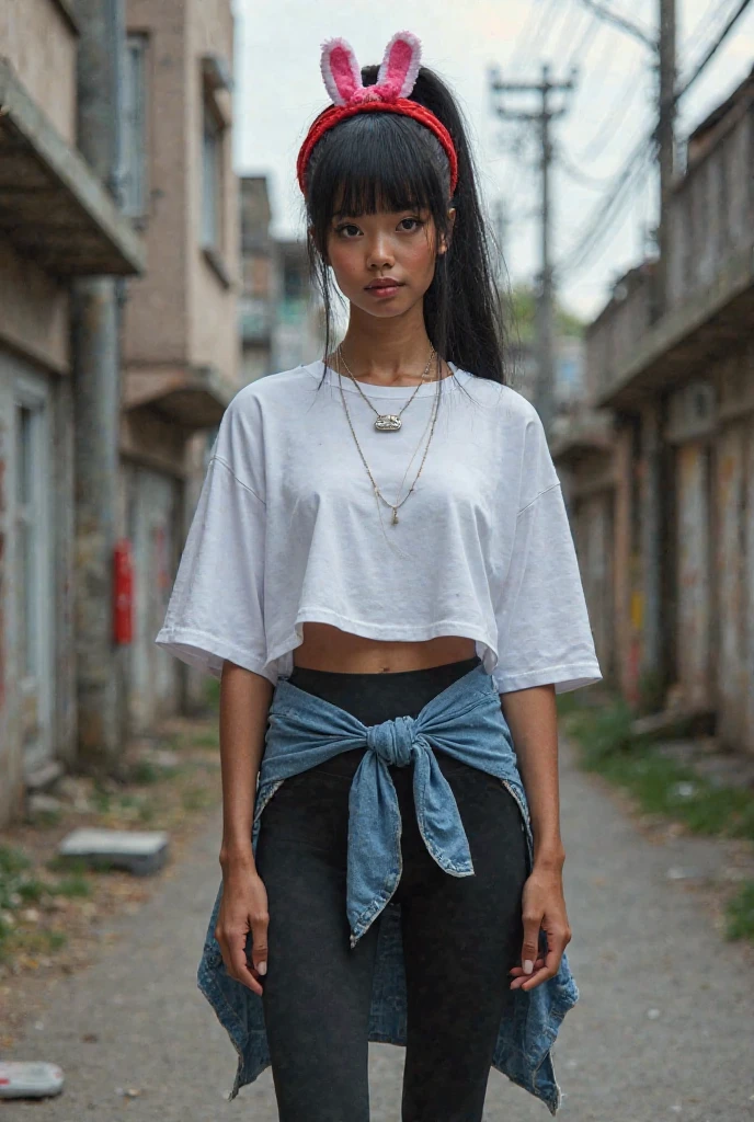photorealistic:1.4, masterpiece, best quality, solo, Detailed face:1.2, perfectly proportions, photos realistic, ,Photo of mature Ukraine college girl, raw , long black hair, techwear, mini skirt, thigh hi socks, blurry background, eye focus, full body shot, huge city background, looking over shoulder, dramatic light, cinematic light, realistic, realism