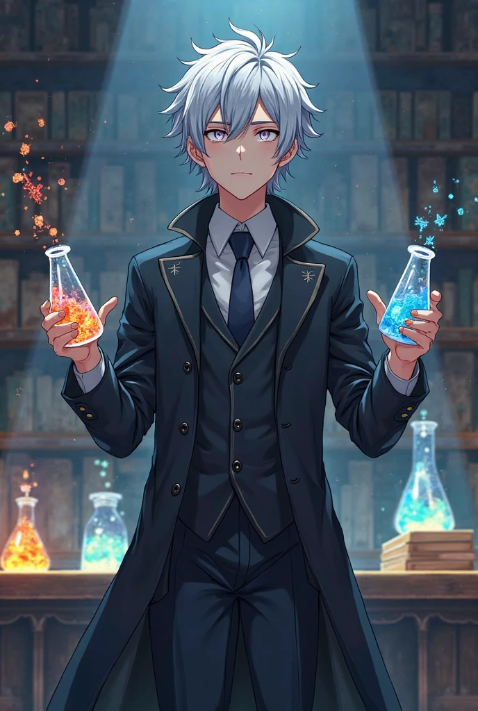 Create two separate anime-style illustrations inspired by the visual ...