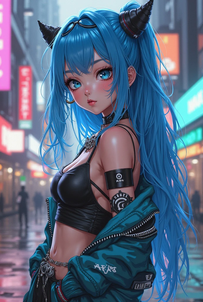 4k,CG Digital rendering,wallpaper,illustration,absurdres,Ultra HD,incredibly absurdres,masterpiece,amazing,finely detail,original,beautiful-detailed eyes,tyndall effect,dynamic angle,cyberpunk city,night,
(1girl:1.5),(solo),((streetwear)),toon,medium breasts,nsfw,shorts,((Sexual suggestion)),(standing),leaning forward,earrings,cat_ears,ribbon choker,(cleavage),((colorful streaked hair)),((( gradient hair))),
neon light,, ((painting, canvas, fine art)), detailedHDR, portrait, 50mm, F/2.8, 1m away,