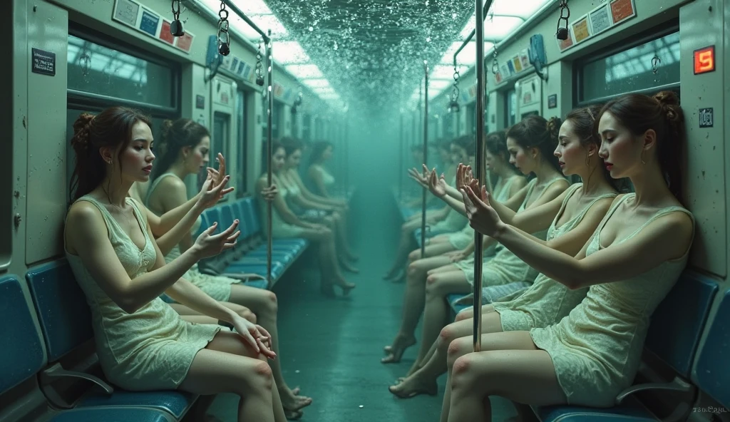 Bus with nude girls