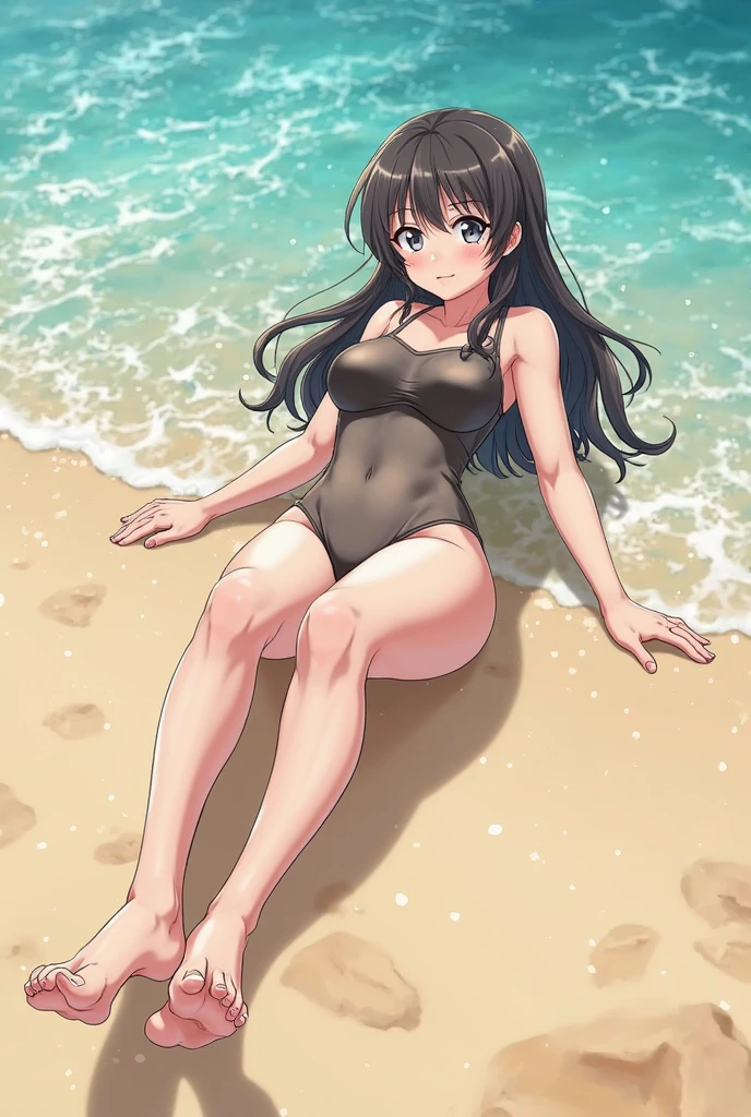 shiny swimsuit, shiny swimsuit, one-piece swimsuit, (((navy wet swimsuit))), spread legs, slouch ,blush, cleavage ,close to the skin,((oily skin)) ,large breasts,1girl, happy face, (sunburn:1.0), boyish hair, wet hair, streak, wet,spread_pussy,open her lips,clothing aside, cum in , cum drip, , cum in ass, spread legs, (spread ),((cloth aside)),((swimsuit aside)),(wet:1.5), spread_pussy,open her lips,clothing aside, finger open her , cum in , cum drip, , cum in ass, spread legs, spread , ((cloth aside)),grinning face,