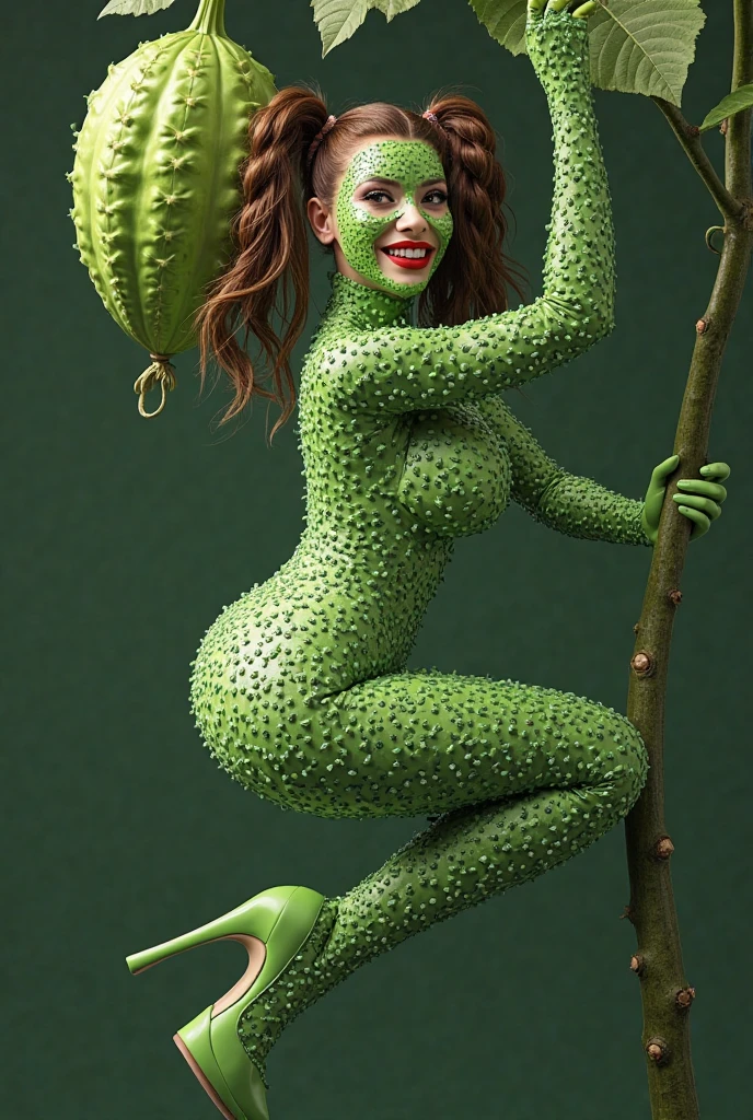 (nature-inspired body paint:1.5), (female model with wide hips and muscular legs), (floral and fauna designs), (natural and serene poses), (studio setting), (soft and dramatic lighting), (detailed textures), (organic and beautiful), (high quality, vivid colors)