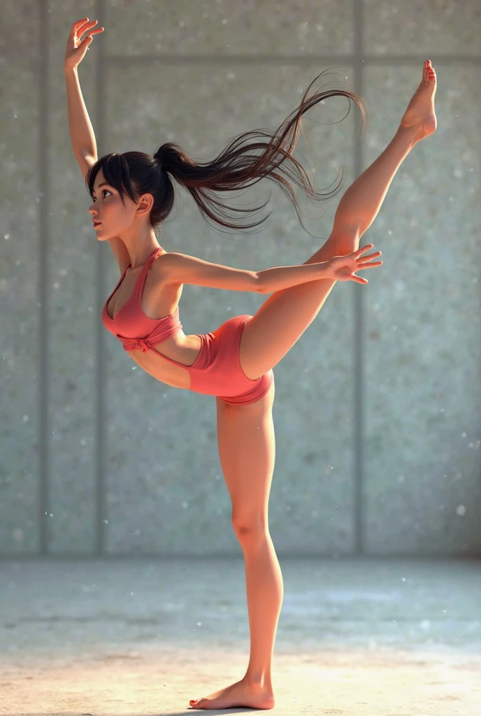 feet, Foco nos feet, butterfly pose, work of art, best qualityer, absurderes, high resolution, 4K, ray tracing, details Intricate, highy detailed, (1 girl:face perfect, cute, seios mics, long red hair, mic)