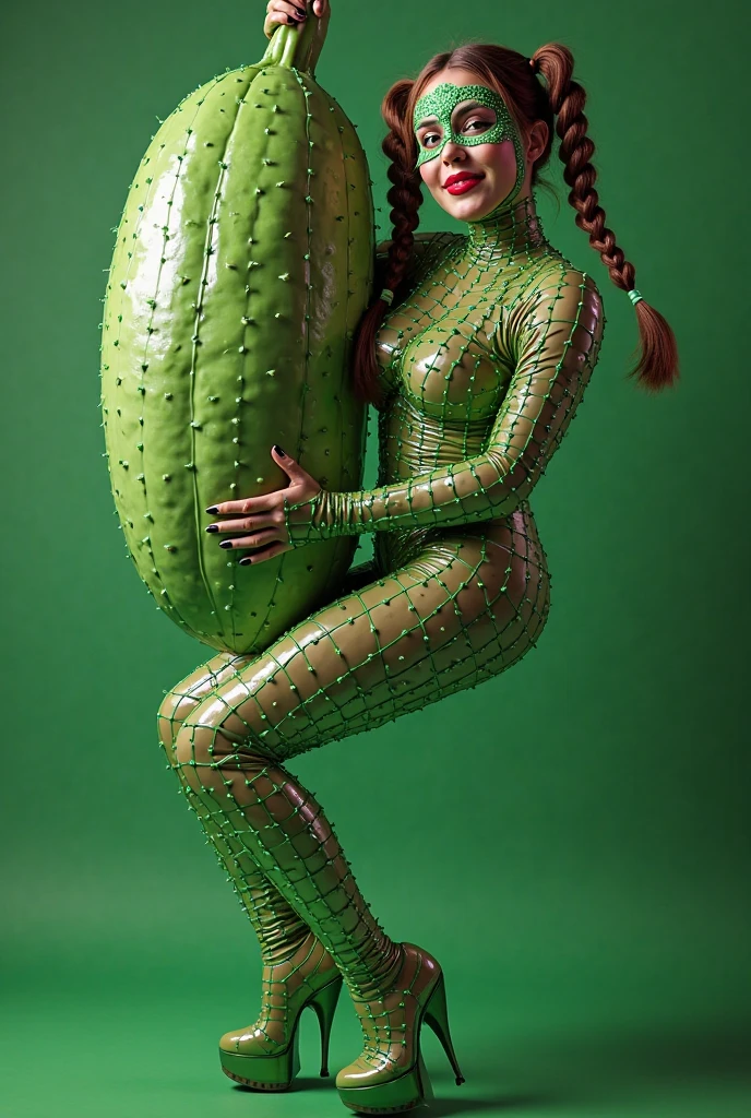 Cartoon style, 4k, FHD, work of art, ((high quality, high details):1.4), (looking away from the viewer, making a playful expression, wide smile, light tan skin, intricate details of facial features, big eyes, full lips, wide hips, vibrant colors, cheerful expression):1.2)((full body):2), {(Only one woman)}:((Wearing a futuristic jumpsuit with neon accents)), (((fitted to her body))):1.2), (((ample breasts))), (shapely legs, toned calves), (defined waist), curvaceous hips,

