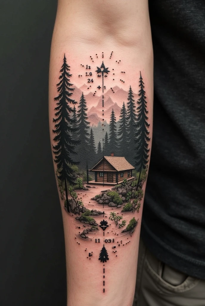 Burning Little House Tattoo
