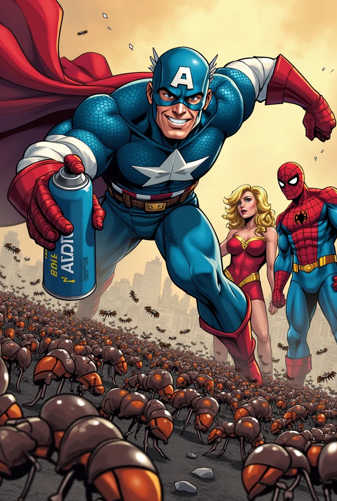 Captain America Breakdancing:Captain America, in his usual suit but with a VR headset on, is in mid-breakdance, spinning on his head with one hand in the air. His face shows confusion as his body uncontrollably moves in exaggerated dance poses. The background is a luxurious living room with the other heroes laughing.illustrated