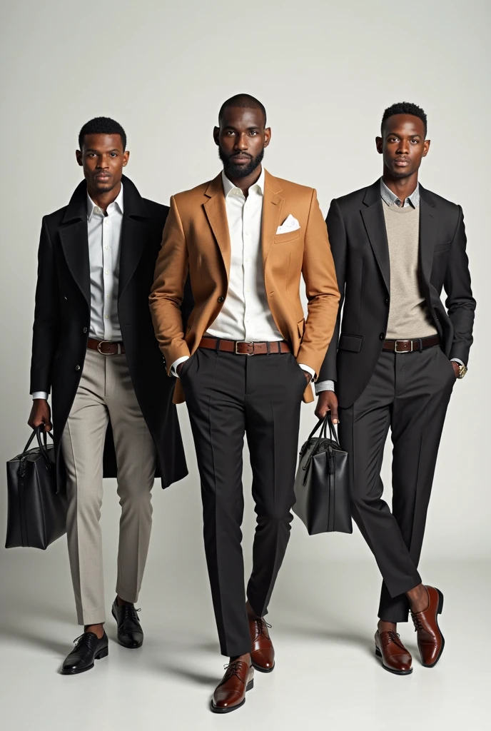 Three attractive muscular men from Jamaica, completely naked, without any clothes on, full body, covering their penises with a piece of cardboard, without covering the rest of their muscular torsos 