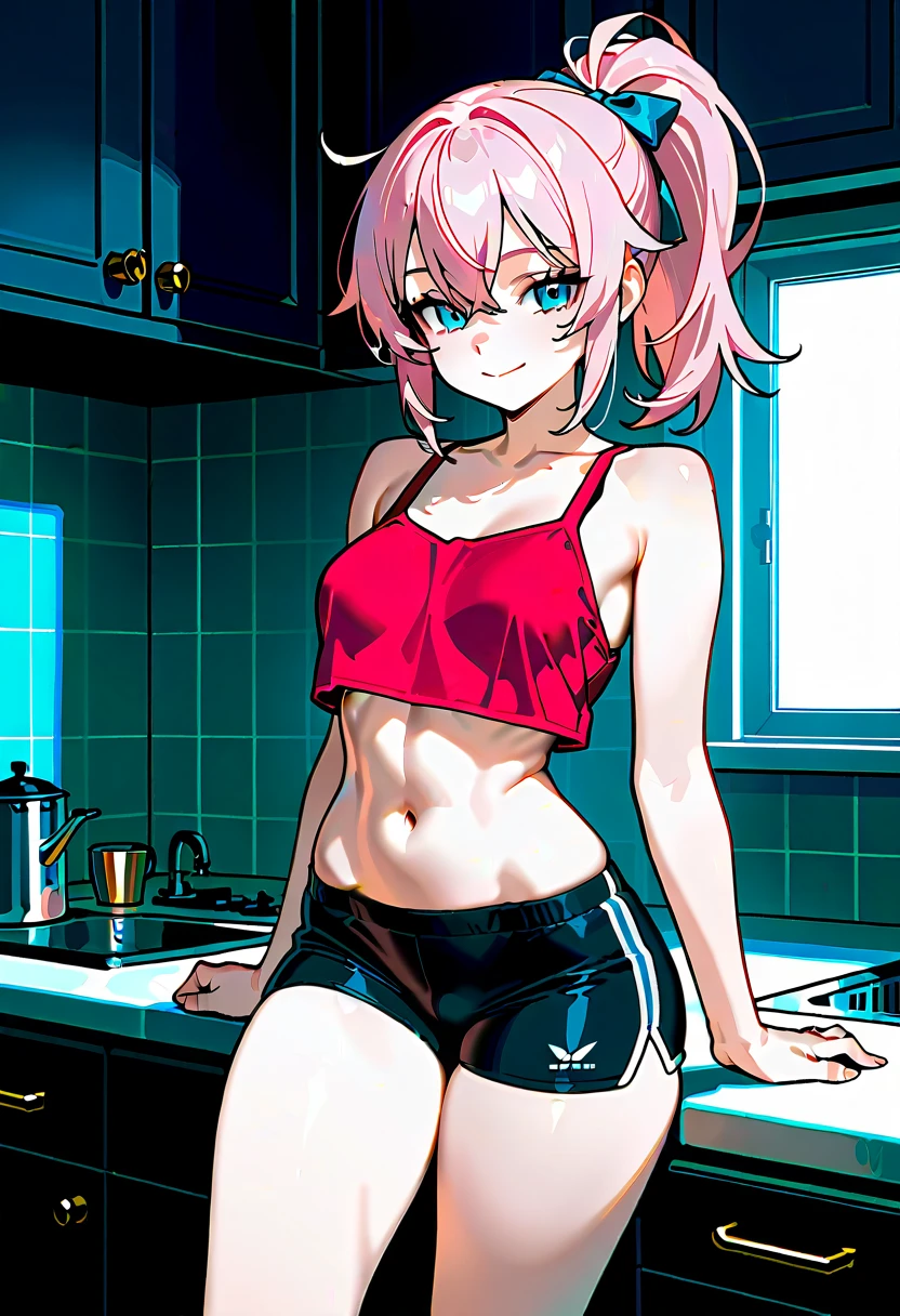 (Sweat, White skin:1.5、Light gray sports bra, ), cameltoe, Fitness, , ((ブラにSweat染み:1.5, Sweatで濡れている, Sweat染み, stain on grey sports bra:1.5)),Big Breasts, Sturdy body