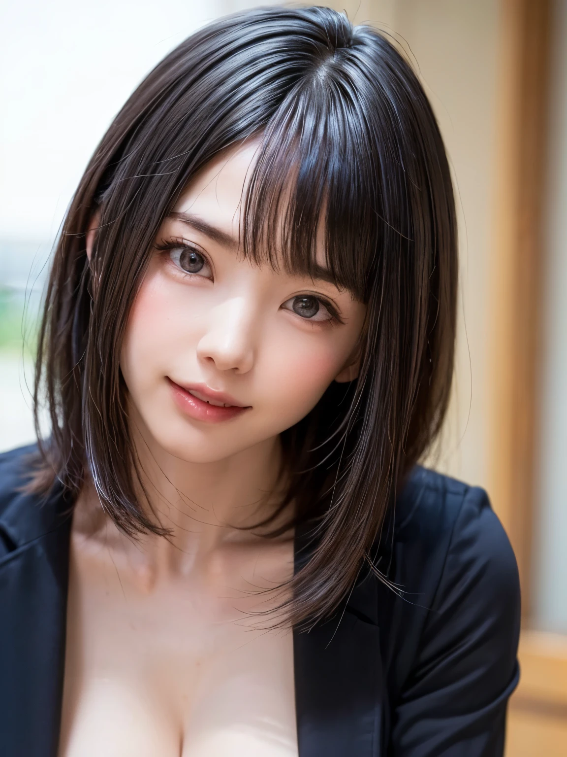 (masterpiece, highest quality),1 girl, alone, scarf, have, realistic, realistic, looking at the viewer, light colored black eyes, Brunette short bob hair with highly detailed shiny hair, Winter clothes, Whity, lips, bangs, outdoor, closed mouth, Upper body、Big eyes、eyelash、((There&#39;There&#39;There&#39;There&#39;There&#39;There&#39;There&#39;There&#39;There&#39;s really no background、really pure white background))、(((bangsのあるショートヘア、Big eyes、big and full chest、look at the audience、beautiful beauty、show me your ears、long neck、smile、please close your mouth and smile)))、ideal body proportions、（Tree-lined avenues in the winter wilderness of England）、{Huge|big|Hugeな|mega} chest, cleavage