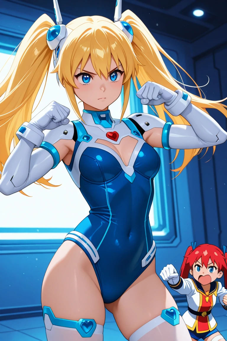 (Masterpiece, Best quality) Detailed, character sheets, Many items (The same person, Ultra beam, Red_Pedras preciosas_On_chest, black_Pedras preciosas_On_chest, Arms, Legs, Many parts), Ultramandina, 1girll, Serious, V-shaped eyebrows, on one knee, Full of details.