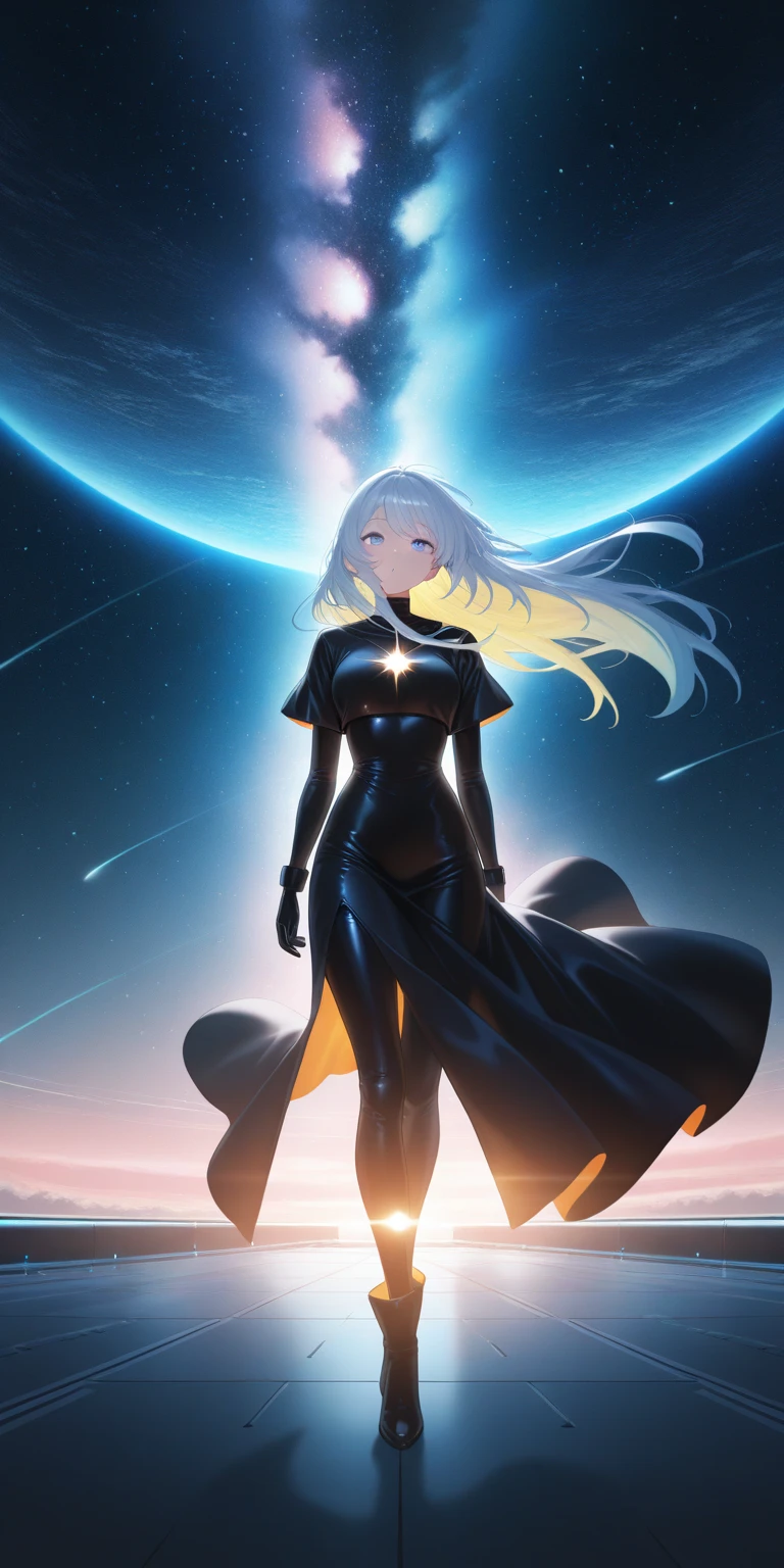Deep Space,Earth,Earth,Upper plane,Glowing below and illuminating the stars below