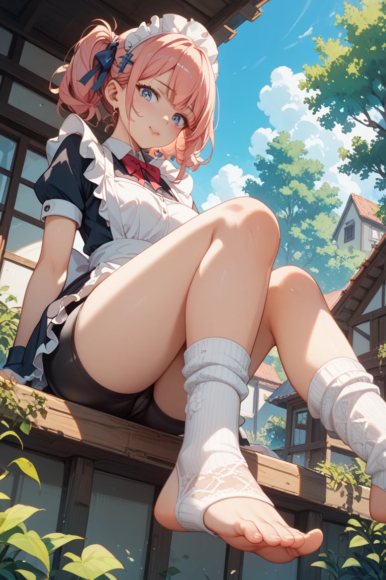 ​masterpiece, 1girl ((20year old, dressed in a thanksgiving pilgrim outfit, medium breasts, multicolor pink hair, twin ponytails, perfect model body, detailed green eyes:1.5, flirting, happy, big smile, cosplay as a sexy thanksgiving pilgrim, walking down a path:1.2, with cornfields in the background:1.3, fun and exciting atmosphere:1.2)) ((solo:1.6)) ((wide camera angle))