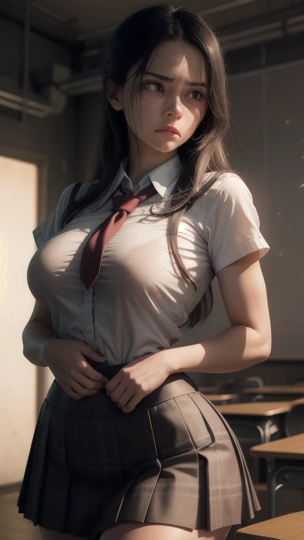 Nude pictures of young girls with big breasts holding a school bag Wear a white shirt. Wet, nipples visible Tie a dark red necktie Wear a dark red petal skirt. Wear a black leather belt with a silver buckle. Tie your hair into a ponytail and tie it with a white bow. Standing in the rain is so sexy.