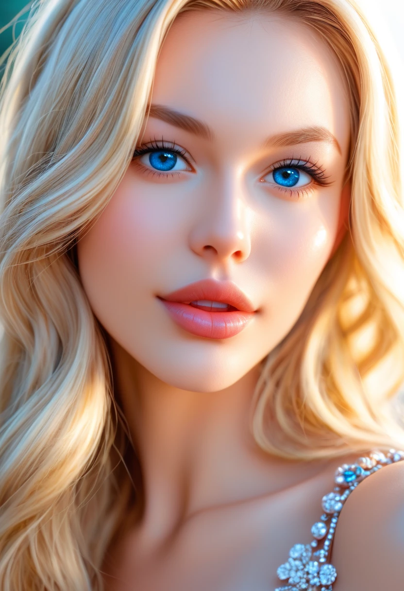 ((best quality)), ((ultra res)), ((photorealistic)), (intricate details), 19 years old, blonde hair, perfect face, make up:1.5, light on face, face detail, NAKED, short hair,