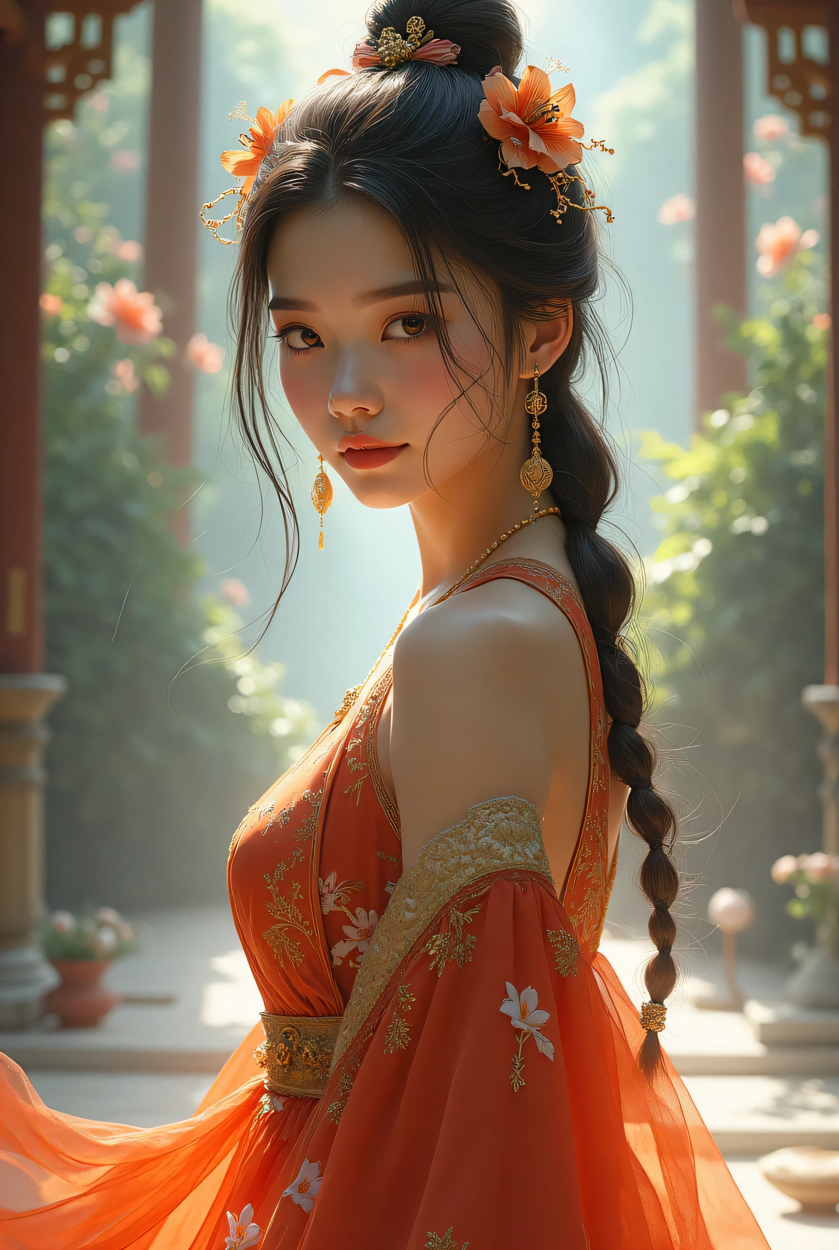 Girl in oriental style - SeaArt AI