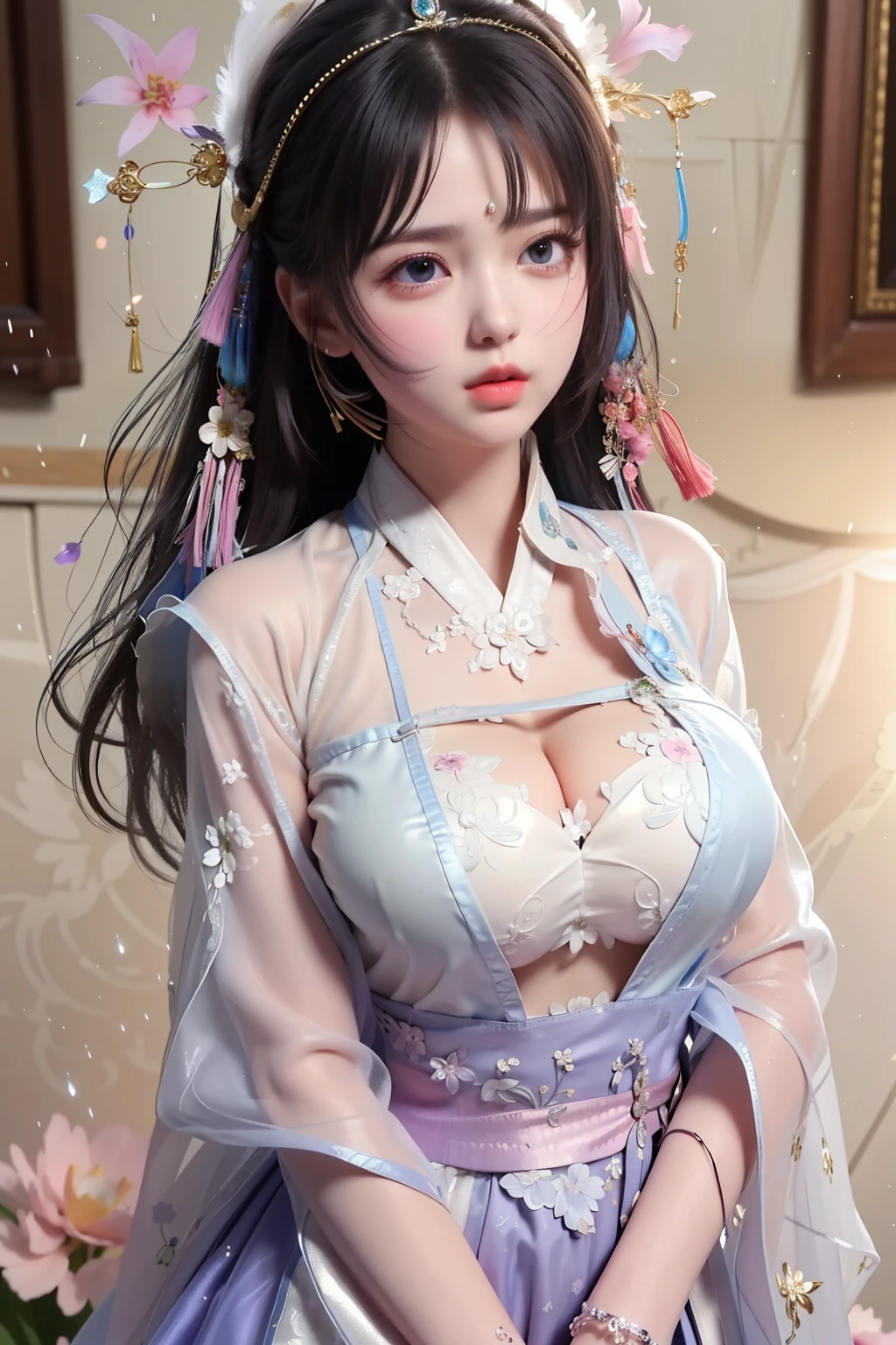 Thin silk lace petticoat v-uniform school,princess 8 yeald old cute being marturbate, (huge boobs,cleavage),petticoat, white pink, blue ,best qualtiy,tmasterpiece,超高分辨率,(Real-sense:1.4),RAW photogr,(True skin texture:1.3),(filmgrain:1.3),(Selfie angle),1个Giant Breast Girl,Beautiful eye and face details,tmasterpiece,Best quality at best,exposing thighigchest and bip ,The chest more exposed, detailed hair,above looking down facing at camera,short dressPrincess Eyes,Super big eyes,Detailed face,shiny pupils, randome color, , , thin silk fabric wet body, thin silk fabric lace petticoat, short dress pink