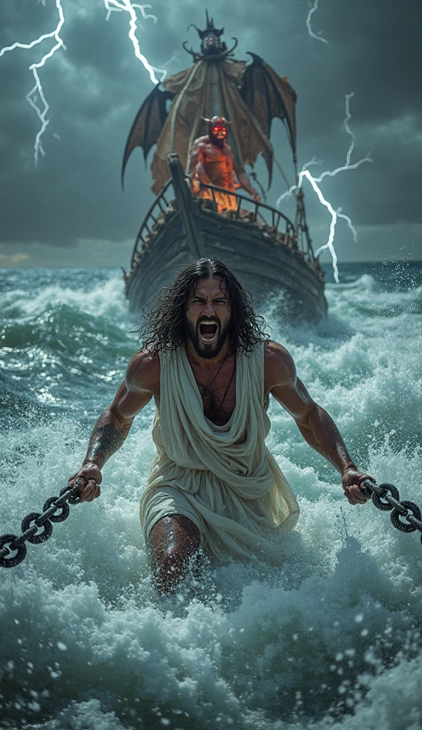 Image of Jesus’ death in a storm
