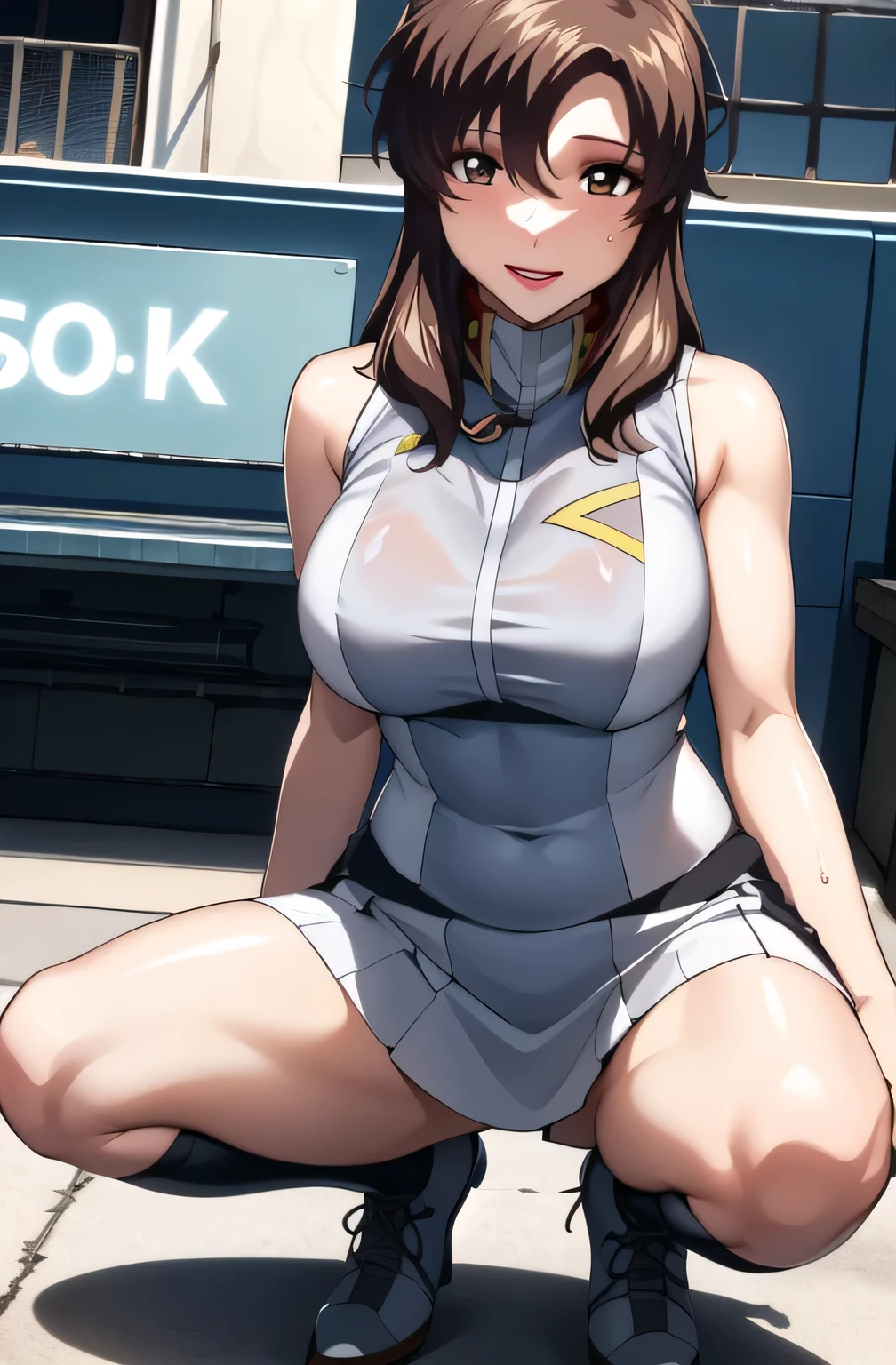 ((Highest quality)), ((masterpiece)), (Very detailed:1.3), 3d,Shitmeka, A beautiful cyberpunk woman pilots a mech in a ruined city of a forgotten war., Ancient Technology,High resolution (High Dynamic Range),Ray Tracing,NVIDIA,Super Resolution,Unreal 5,Scattered beneath the surface,PBR Texturing,Post-processing,Anisotropic Filtering,Depth of written boundary,Maximum clarity and sharpness,Multilayer Texture,Albedo and Specular Maps,Surface Shading,Accurate simulation of light-matter interactions,Perfect proportions,Octane Rendering,Two-tone lighting,Low ISO,White balance,Three-part method,wide aperture,8K RAW,Efficient Subpixel,Subpixel Convolution,Luminous Particles,Light Scattering,Tyndall effect