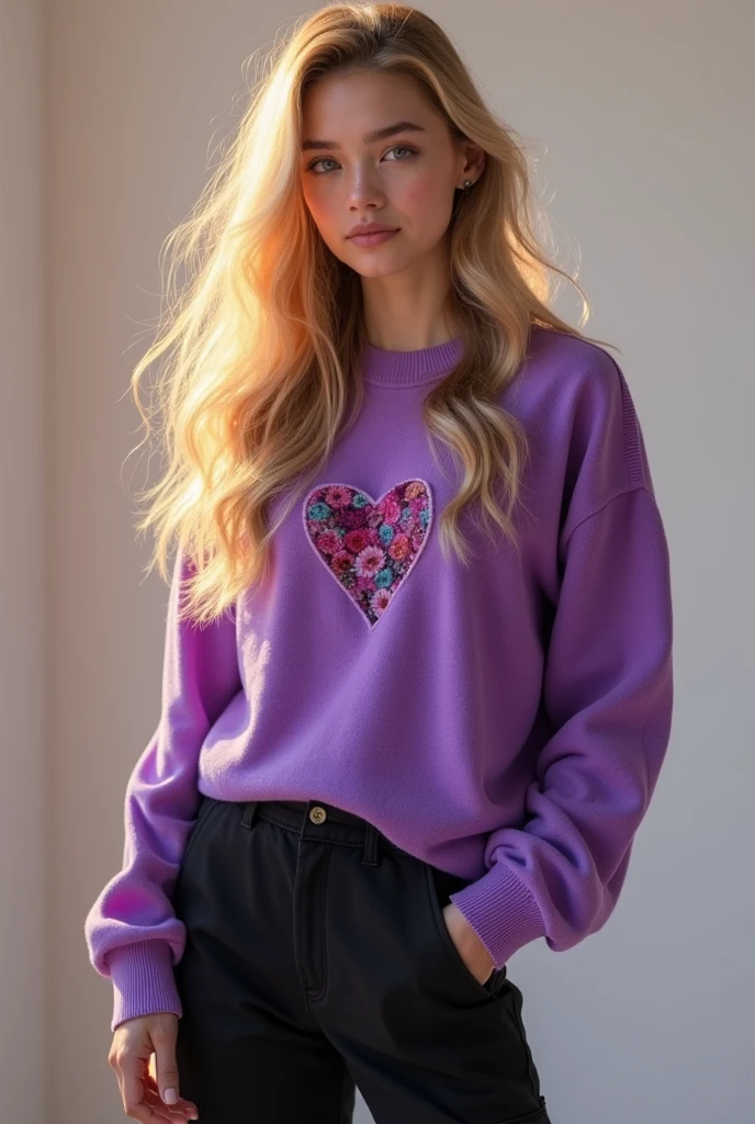 purple and lilac t-shirt