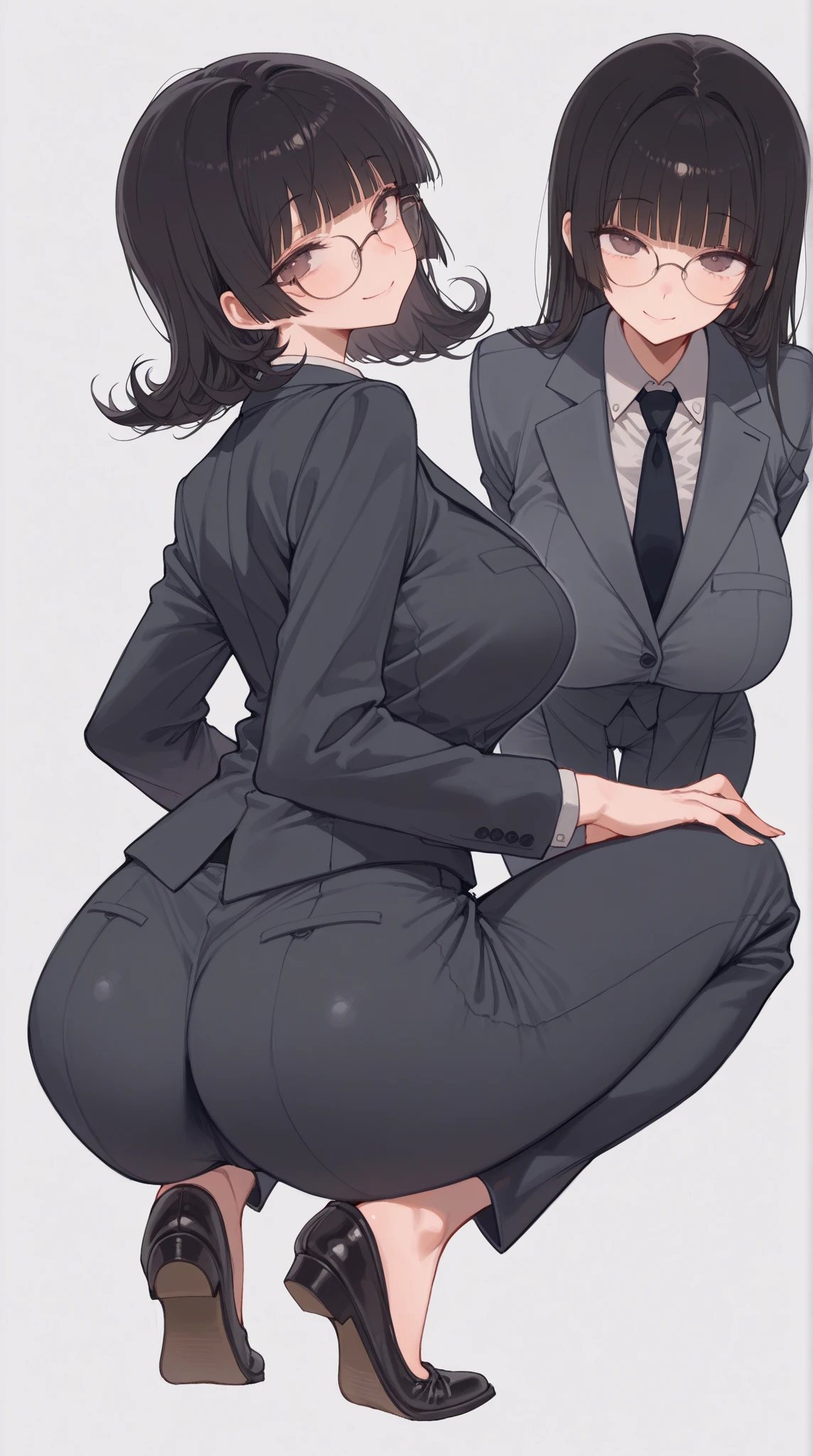 La mujer, camisa, shirt, chaquetam jacket, chaqueta negra, black jacket, pantalon negro, tacones, hig heels, Las vegas al fondo,muy detallado, Realistic long-term photography., 4k, pelo largo, brown hair, By the chestnut, labios rojos, sexy,red lips, brown eyes, big breasts, pechos grandes, breasts