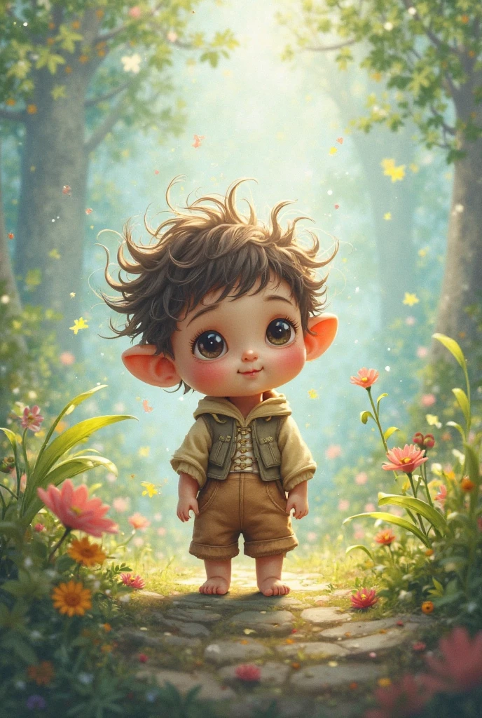 (cbzbb:1.25), portrait of cutest frodo baggins baby illustration, artstation, CGI_Animation, --auto --s2
