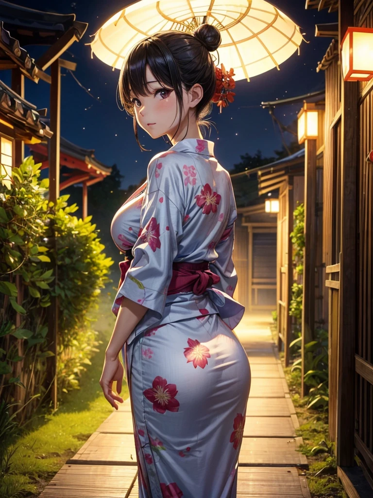 (masterpiece, best quality, hires, high resolution:1.2, 4k, 8k , high quality), extremely detailed, realistic, intricate details, highres, 1girl, solo, (large breasts, thick thighs, wide hips), arched back,(cinematic lighting, sunlight, perfect lighting, backlighting), eye-level shot, extreme close-up-shot, looking at viewer,
<lora:SeeThroughKimonoNoise:0.8> see-through kimono, kimono, japanese clothes