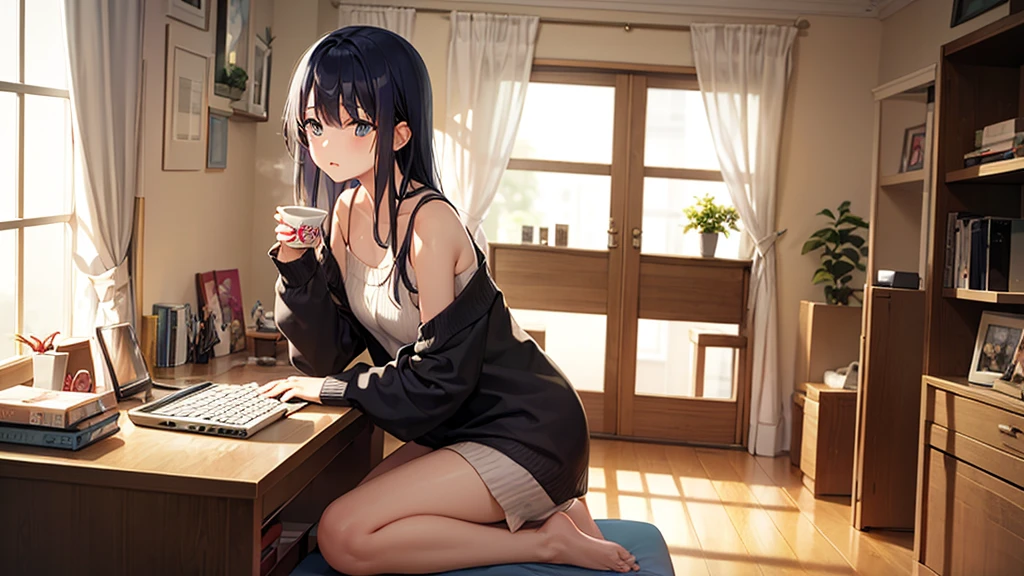 <lora:mieruko_4-000014:1.0>(mieruko:1.3), a photo of 1girl,black pantyhose, at home, hdr shadows