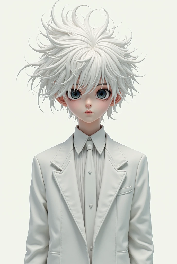 a 12 year old boy with silver hair, victorian era oil painting, killua zoldyck, detailed facial features, beautiful eyes, intricate hairstyle, elegant victorian clothing, serious expression, dramatic lighting, rich color palette, ornate victorian frame, highly detailed, award winning, masterpiece, photorealistic, 8k