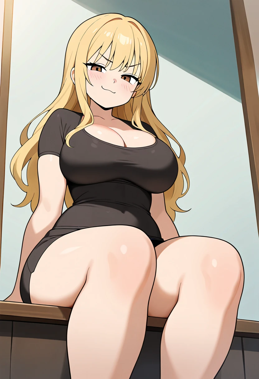 A beautiful and sexy bbw woman and such a tender face pink cheek and yellow hair and yellow eyes and a more bbw body 800D big XXL breasts and bigger curve with thick sexy legs . Normal body 4k ultra sexy 👙