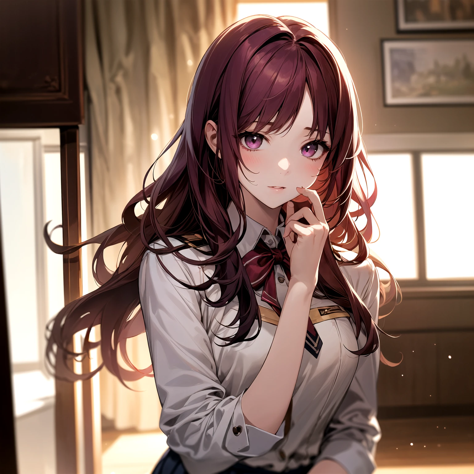 burgundy hair