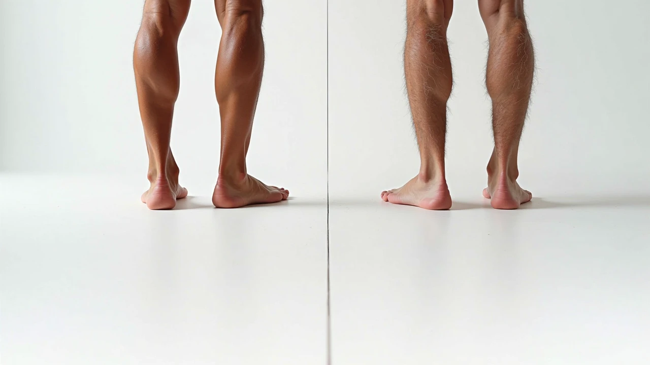 The Arafeld man was trampled on the floor with a sunken abdomen, Muscular legs, Muscle men, Two muscular men,One is trampled and the other stands on the abdomen,detailed shot legs-up, focus on his foot, Muscular thighs, foreshortening photography, extreme foreshortening, feet and hands, Strong legs,Not intertwined,Not intertwined,Not intertwined。