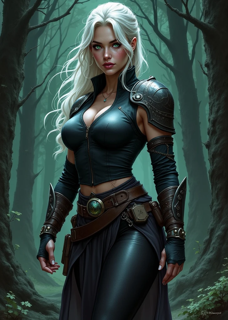 (full body),rogue from the x-men,beautiful detailed eyes,beautiful detailed lips,extremely detailed eyes and face,longeyelashes,beige and white streaked hair,messy wavy hair,green eyes expressive eyes,pale skin,fierce expression,powerful aura,confident posture,rogue's signature white streak of hair,powerful energy surging from her body,torn and laced gloves,tight-fitting green and yellow jumpsuit,black combat boots,worn leather jacket,ripped jeans,gritty and dark lighting,urban cityscape background,rising sun in the distance,overcast sky,moody atmosphere,comic book style,painting-like medium,vibrant colors,high contrast,sharp details,classic superhero pose,Gorgeous Woman, Valkyrie, Long blonde hair, blue eyes, detailed facial features, proportional hands, proportional fingers, leather armor, fur cape, viking ship,Hot girl, white hair, green eyes, sexy nurse