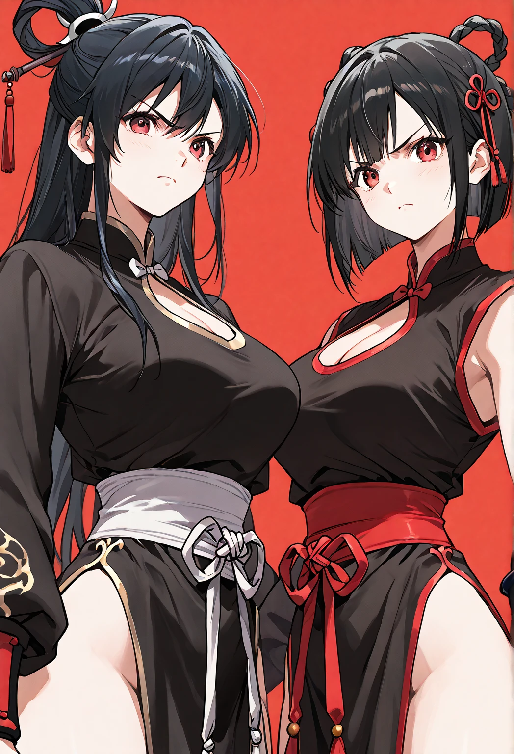 samurai girl, open clothes, nsfw, angry, blush,