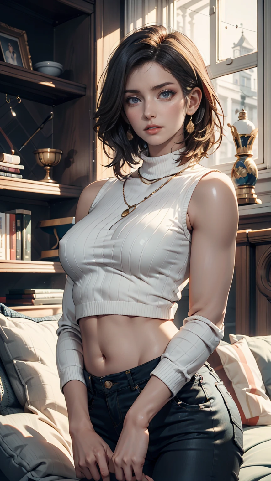 (One girl:1.3), alone, __Body parts__ Delicate and realistic skin, Pale skin, big, Official Art, Unified 16k wallpapers, Super detailed, beauty and aesthetics, beauty, masterpiece, Highest quality, In Cyberpunk City, Great atmosphere, A calming color palette, Peaceful mood, Soft Shadows, Flight attendant uniform, Glamour、Sexy proportions、Narrow waist、Silver Hair、Straight Bob、Long neck、Slim Abs: 1.2、halter keyhole neck((halter keyhole neck))Topini-length LaLa skirt((rah-rah skirt))、short boots、Paris, France celebrates Bastille Day、Lace choker