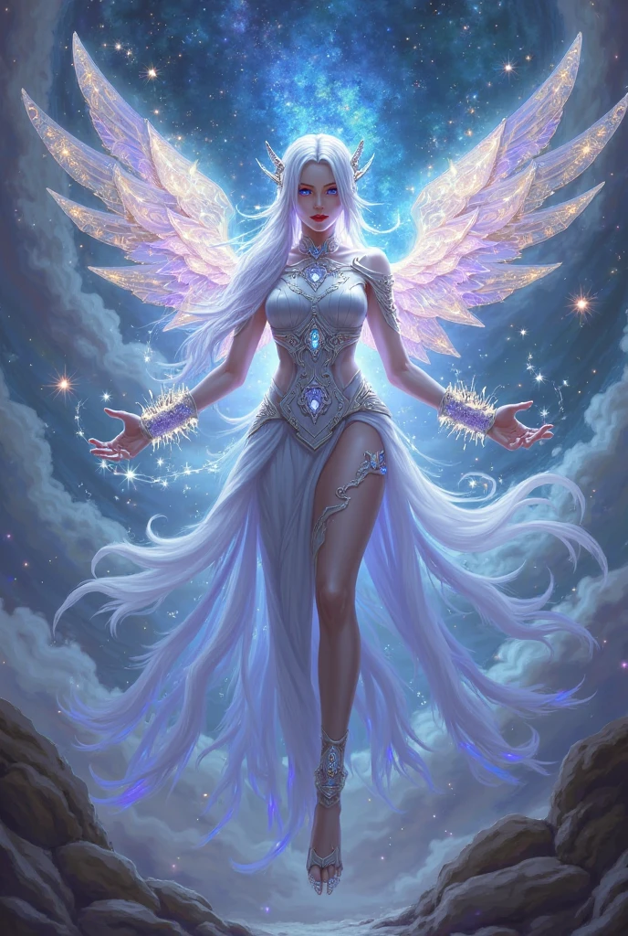 The Radiant Seraphim is a celestial being of pure light and energy, with six wings that radiate divine luminescence. Its form is ethereal and glowing, its eyes shining with an inner light that pierces through darkness. The Seraphim moves with a celestial grace, its presence bringing peace and enlightenment. It sings a heavenly chorus that resonates with the very fabric of the cosmos, inspiring awe and reverence in all who witness its divine beauty, rendered in breathtaking 4K and UHD resolution using Octane Render CGI technology all brought to life in a mesmerizing 16K masterpiece, glowing and enchanting, by yukisakura, high detailed, anime fantasy illustration, beautiful fantasy creature, beautiful fantasy, Korean artist, artgem colorful!!!, stunning anime fantasy creature, 4K, UHD, Ultra HD 4K image.