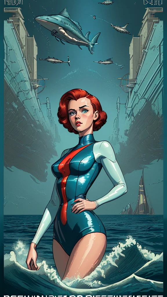 nsfw, ., . , ., thin twenty year old woman with small breasts, <lora:wizards_vintage_comics-Undergroundf16:1>, comic book drawing, Ja'Net DuBois mixed with Audrey Totter mixed with Kate Lyn Sheil,  woman, auburn haired, crew cut head hair,, Photograph by Billy Monk,, Joyride, village,, body suit, dark slate gray, mosaic ,, Orgiastic,, worried,, on knees looking down,, eyes rolled back, leaning forward,, top  view