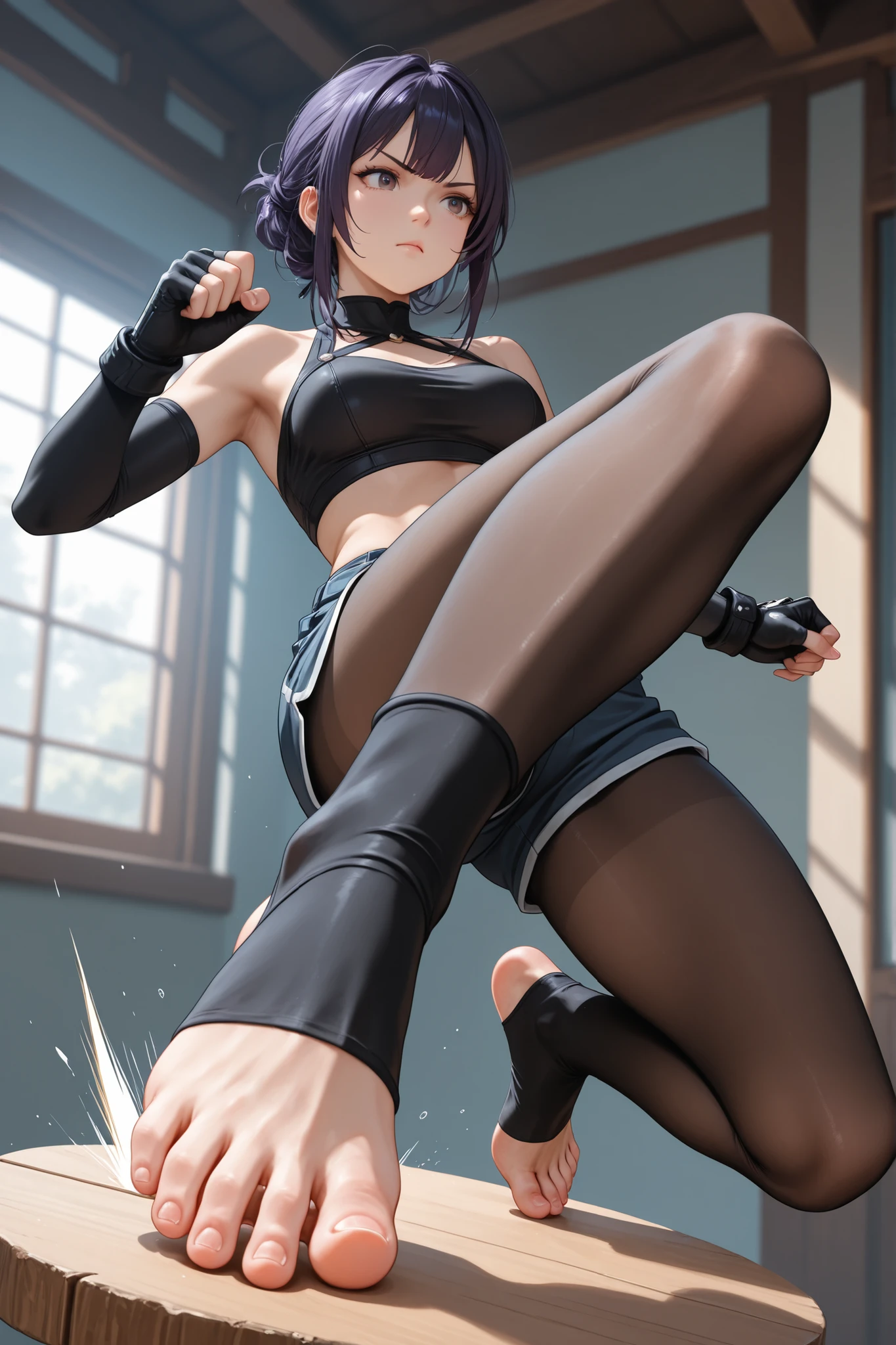 Profundidade de campo, foco, cidade, seios grandes, breasts visible, bunda grande, cabelo comprido, cabelo vermelho, dentes de vampiro, corpo oleoso, moletom folgado, moletom vermelho, mini-shorts branco claro, roupas curtas, pernas grossas, moletom com capuz aberto, mini-shorts abertos (roupas molhadas: 1,1), roupas transparentes (curvadas: 1,2), altamente detalhado, obra-prima, foto profissional, NSFW, hdr