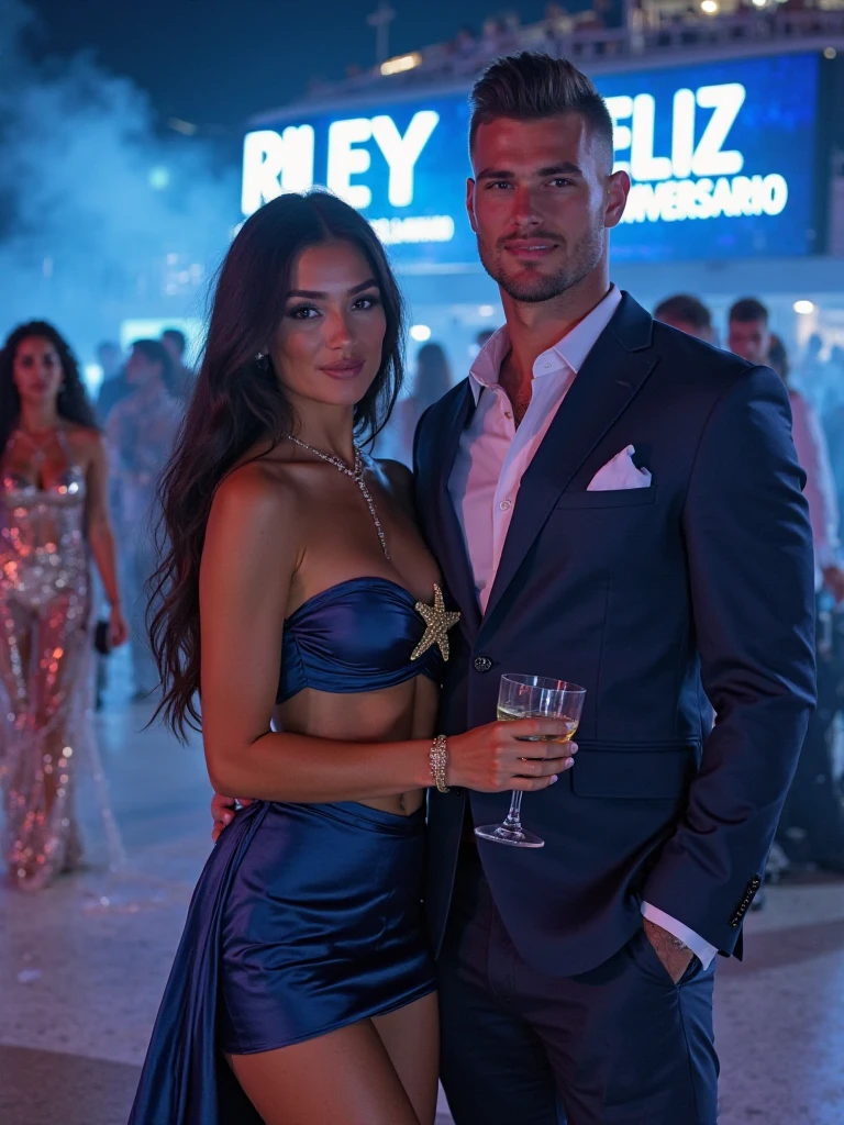 Generates two very expensive fancy outfits , super sexy with a party theme in a club