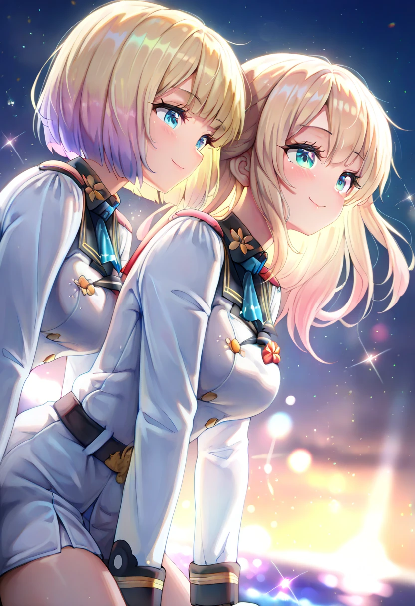 ((multiple girls:1.3)), ((moe style:1.3)), ((cowboy suit:1.3)), ((hugging:1.3)), ((revolver:1.3)), ((space station:1.3)), ((large breasts:1.3)), ((centerfold:1.3)), ((extremely feminine:1.3)), perfect hands, ((perfect face)), ((extremely cute:1.3)), ((masterpiece)), ((8k)), ((best quality)), ((beautiful)), ((extremely detailed:1.3)) , ((absurdres)), AddXL, ((score_9:1.3)), ((score_8_up:1.3)), ((score_7_up:1.3)),