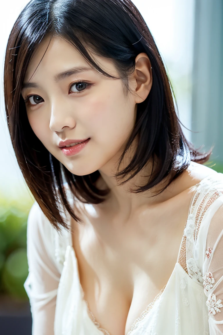 masterpiece,best quality,(Japanese girl),((Beautiful girl)),cleavage,(off shoulder:1.2),(perfect body beauty:1.2),(shy smile),From slightly above