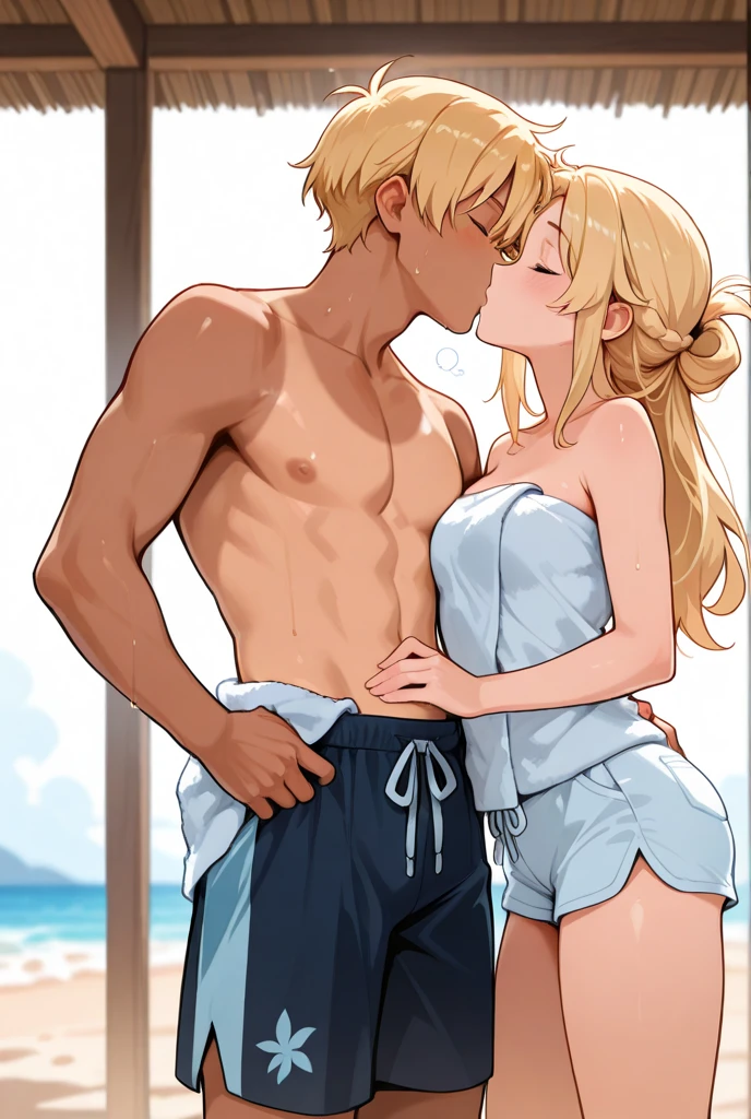 NSFW,masterpiece,Highest quality,High resolution,Super detailed,oshino shinobu \(Bakemonogatari\),Golden Eyes,Blonde,Long Hair,High quality sexy bikini,Daytime beach,Palm tree,(Oho face),Embarrassed,Estrus,fear,Sweat,Vulgar face,blush,orgasm,Climax,(Squirting),(Ahegao),Roll your eyes、squint,(Middle-aged men),Having sex,rape,Creampie,,Deep Kiss,Face to face,hug,From the side