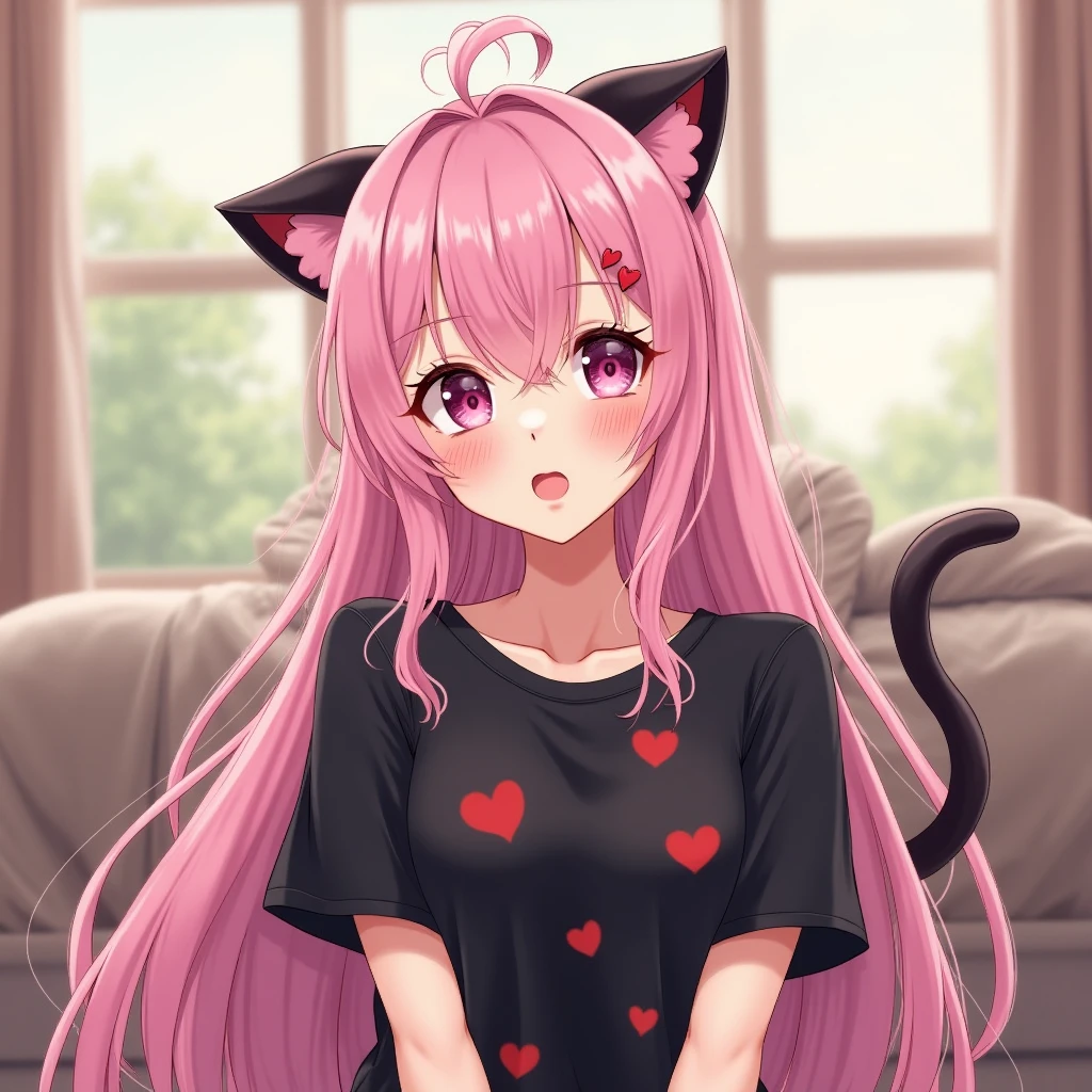 yoshizaki mine, 1girl, solo, portrait, :D, collar, cat_ears <lora:yoshizakimine:1.2>