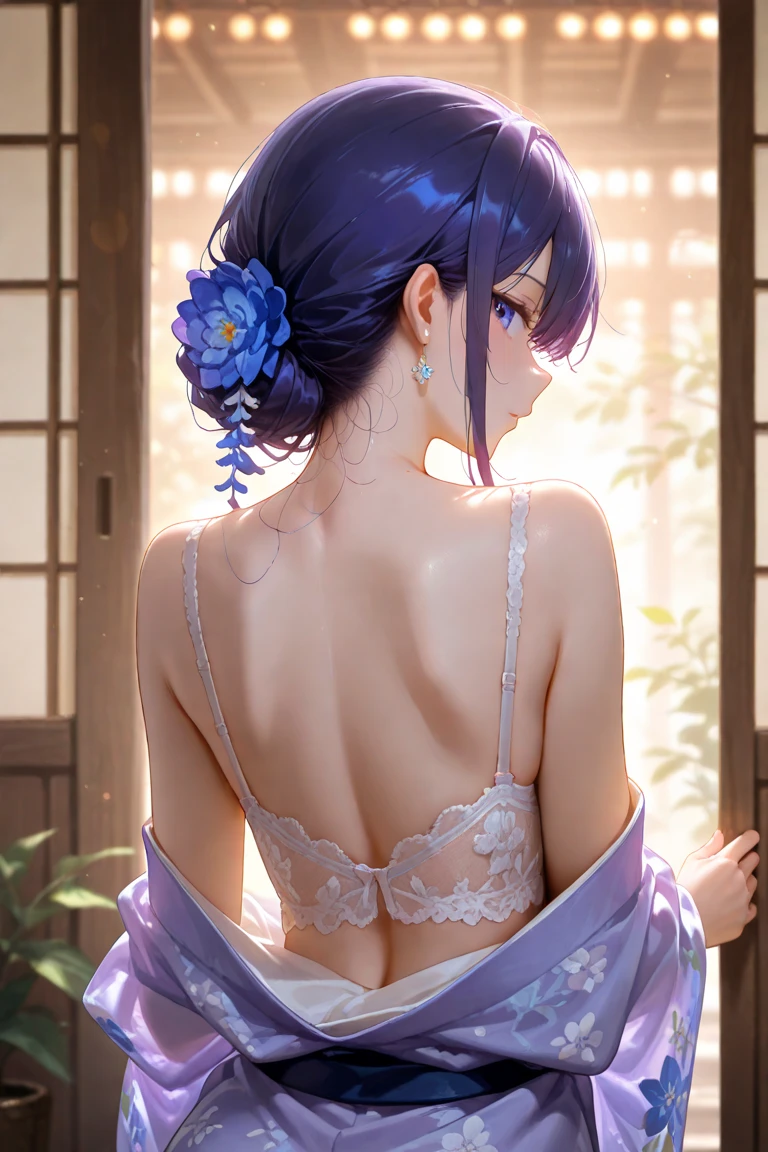 night,locker room,In underwear,Photoreal 1;4,fish-bone braid hair,{high quality bra}},From Back1;4, {{beautiful large/medium size breasts 1:4}}, torn shirt, high quality panties,{{schoolgirl}},top quality,cute girl,high quality background, slanted eyes, detailed shirt chest wrinkles,BREAK, {{beautiful blue eye1:4}}, BREAK, five fingers