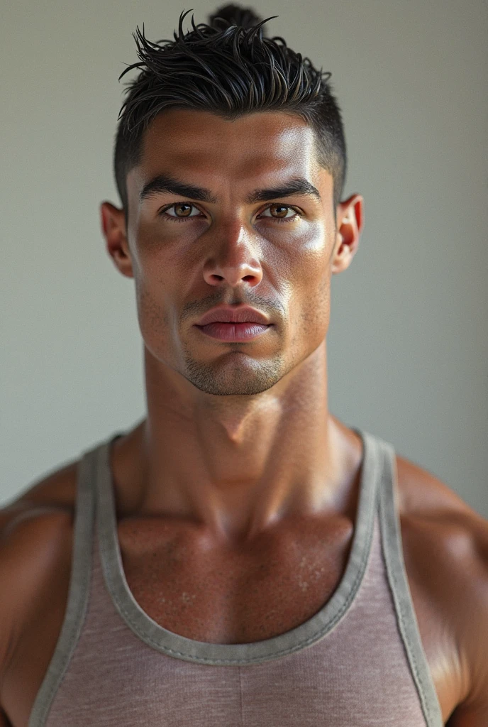 Create an image of a handsome man with perfectly trimmed black hair, his skin is pale and his eyes are light cyan blue, he is muscular and very sensual