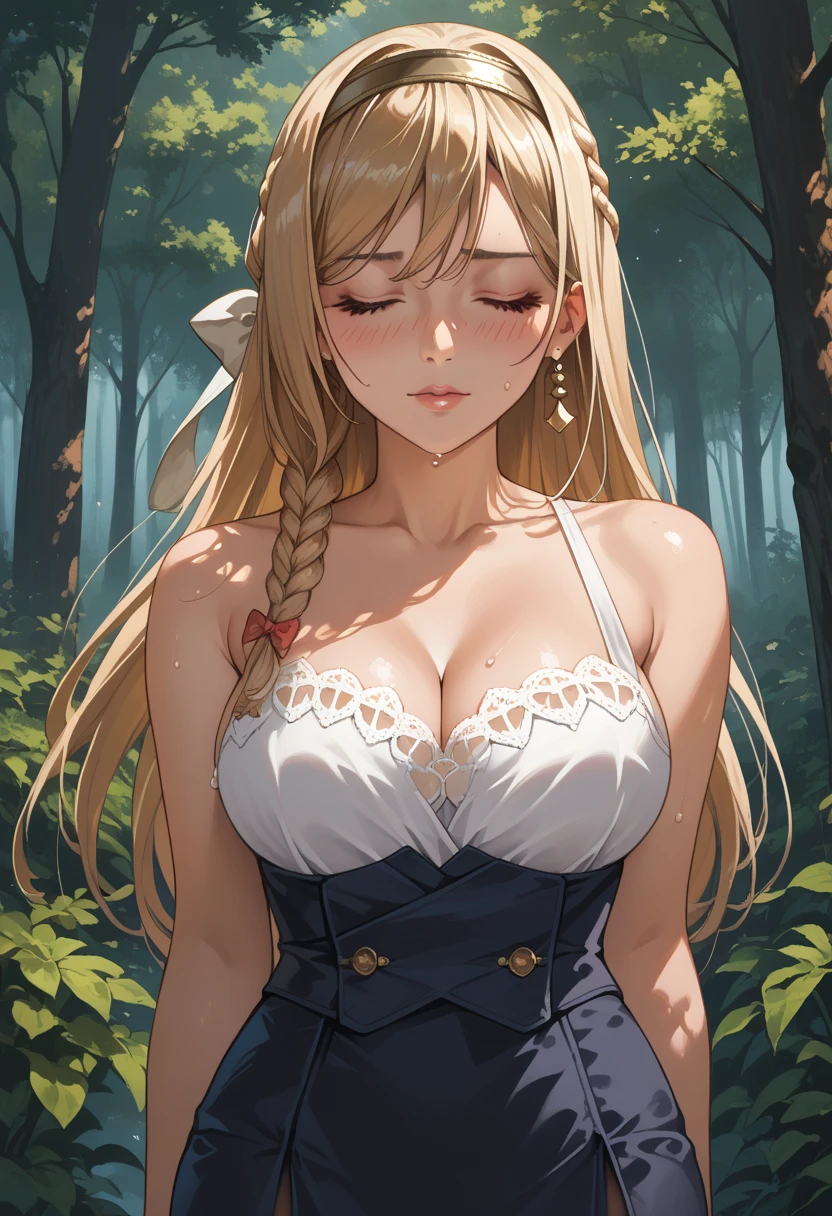 top view, anime style masterpiece, adult male and female couple, standing in a beautiful meadow at sunset, backlit, nude, both nude, tiny flowers blooming around, cleavage gently visible, bracing each other's waists, deeply kissing with tongues, upper view, relaxing and enjoying the moment, pixiv and konachan inspired, digital illustration with bold ink lines and detailed faces, cel-shaded technique by MSchiffer, full color palette using triadic colors, shonen aesthetic, summer vibes, innocent and pure, allowing the audience to appreciate the beauty and intimacy between the couple.