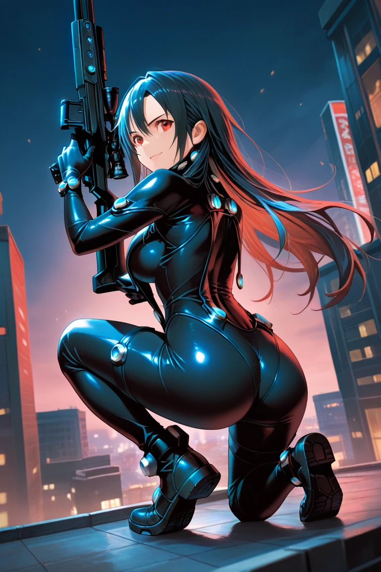 ((Best Quality)), ((Masterpiece)), (High Resolution:1.3), 3D, Shitsumeka, Beautiful Cyberpunk Woman with Ruined City Mechs, Ancient Technology, HDR, Ray Tracing, NVIDIA RTX, Super Resolution, Unreal 5, Subsurface Scattering, PBR Texturing, Post-Processing, Anisotropic Filtering, Depth of Field, Maximum clarity and sharpness, Multi-layer textures, Albedo and specular maps, Surface shading, accurate simulation of light-matter interactions, perfect proportions, octane rendering, two-tone lighting, low ISO, white balance, rule of thirds, wide aperture, 8K RAW, efficient subpixel, subpixel convolution, light particles, light scattering, tyndall effect, rearview mirror, long hair, disheveled hair, shore, giant moon, straddle cyber bike, turn around, highlight ass, beautiful legs