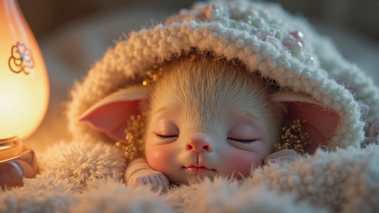 A cute newborn with rabbit ears, blind box toy style, anime style, Pixar, stereogram, anime, backlighting, cinematic lighting, ray tracing, high details, super detail, high quality, textured skin
