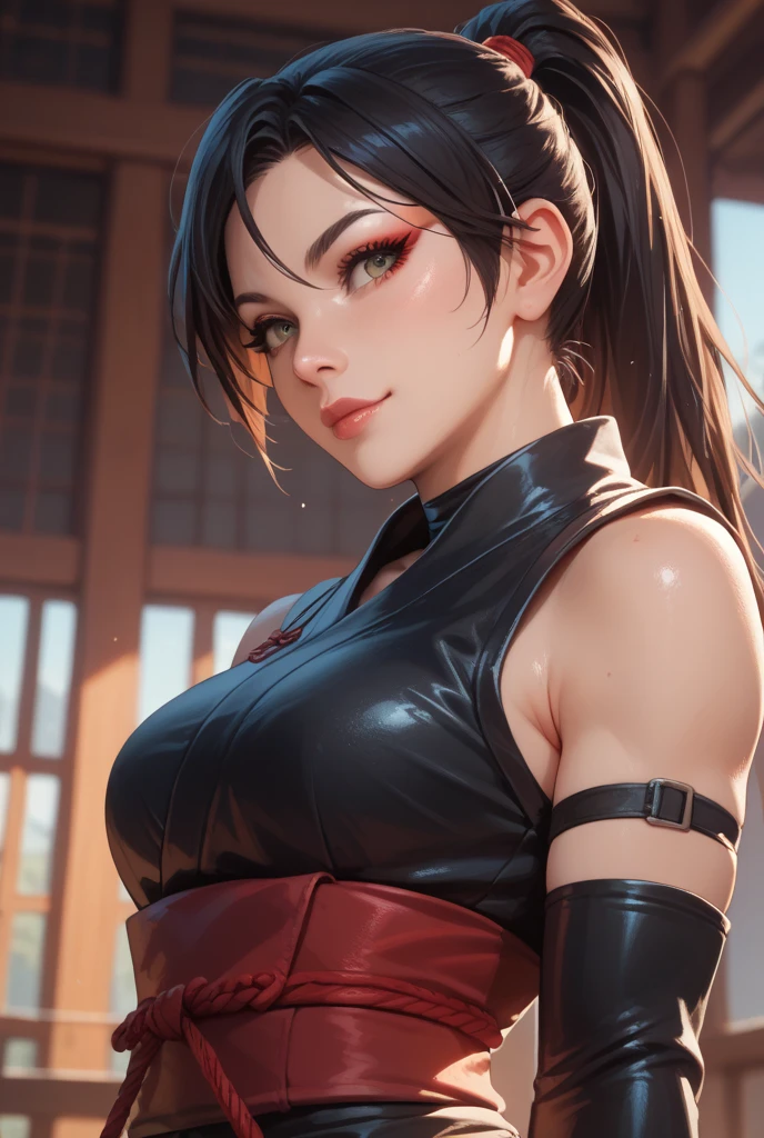 masterpiece, Highest quality, (Unreal Engine), Super Resolution, Very detailed, Complex, colorful, Clear images, Sharp focus, Digital Blending,
Beautiful woman, (Taki), (TakNin), red body suit, Beautiful Eyes, (Attractive face:1.2), (Beautiful Skin), Big Breasts, Butt, Tight waist, Perfect Eyes, Perfect Face, Ultra detailed hair, Ultra detailed face, Very detailed lips, Vivid expression, Healthy Body, Beautifully detailed sweat glands, Smooth skin texture, Carefully drawn,
((humidity:1.2), Sticky with sweat), chant ninjutsu, shinobi pose,
In the world of Soul Calibur, In the castle town of Japan, night, (Shot on Sony α9, Dynamic Angle),